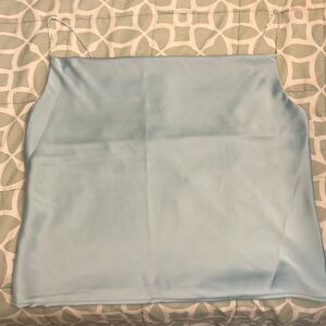 House of Harlow Silky Blue Cowl Neck Spaghetti Strap